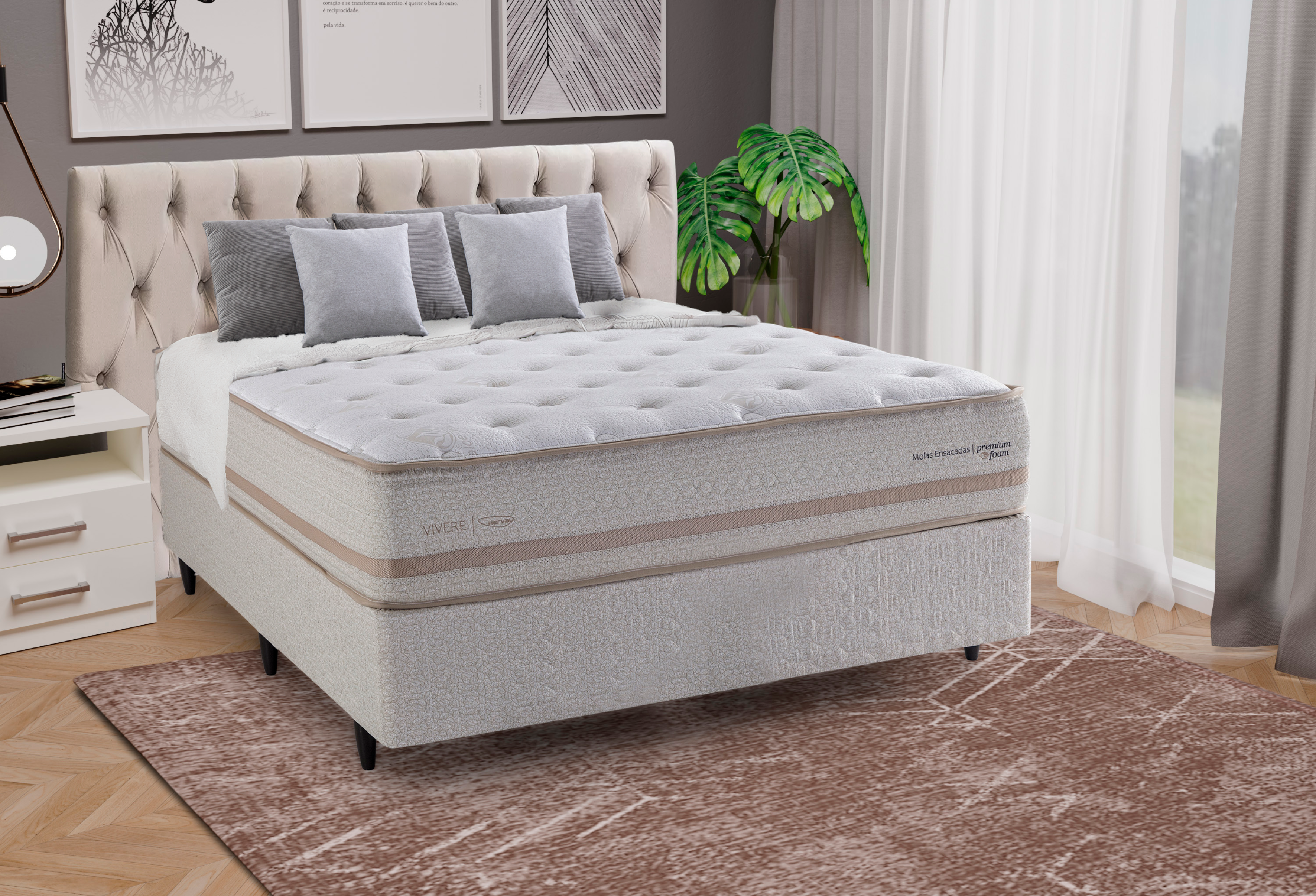 COL.M.ENS 3832 C1740 OSP AMBIENTE com decoracao no colchao